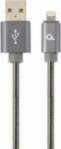 Gembird CABLE LIGHTNING TO USB2 2M/CC-USB2S-AMLM-2M-BG