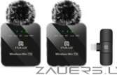 Puluz Wireless Lavalier Dual Microphone for