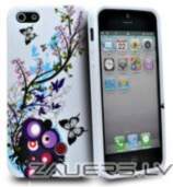 Apple iPhone 5 white butterfly floral