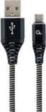 Gembird CABLE USB-C 2M BLACK/WHITE/CC-USB2B-AMCM-2M-BW