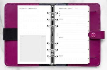 FILOFAX Personal Projects & Goals Tracker