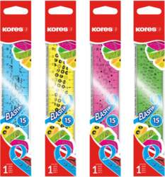 Lineāls KORES ELASTIC, elastīgs, 15 cm
