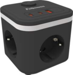 Pagarinātājs Fellowes Power Cube Black 2m