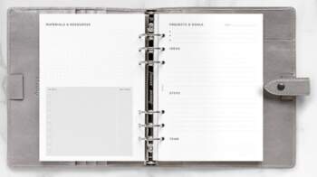 FILOFAX A5 Projects & Goals Tracker