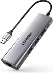 Adapteris HUB 5in1 USB, 3x USB