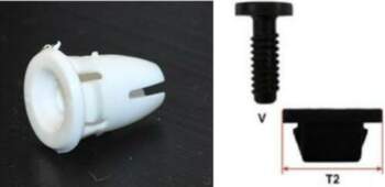 Klipsis balts, 8.4mm, MB, 1gab