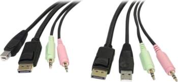StarTech 6ft 4-in-1 USB DisplayPort® KVM