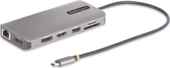 Startech USB-C Triple-Monitor Multiport Adapter, HDMI/DP/Card