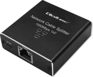 Qoltec - switch - aluminium, mini