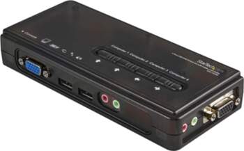 Startech 4 Port Black USB KVM