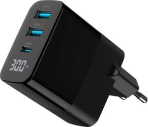 Gembird power adapter - GaN, LCD