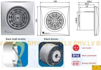 Ventilators S&P Silent 100 CRZ Silver