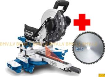 Slīdrāmja leņķzāģis Scheppach HM254 + papildripa