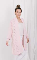 Sweter LS321 pudrowy róż