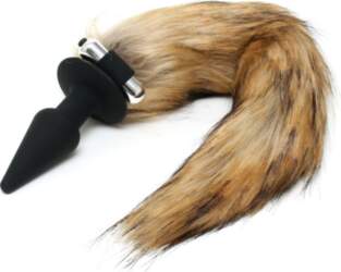 Silicone Butt Plug With Fox Tail