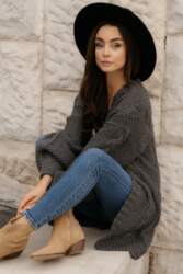 Sweter LS353 grafit