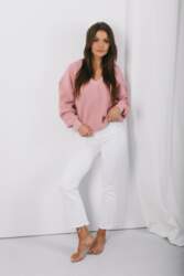 Sweter LS328 powder pink