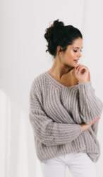 Sweter LS335 grey