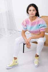 Sweter tęcza LS336 tęcza