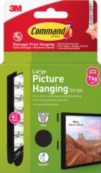 3M Command Strips Large 4pcs black