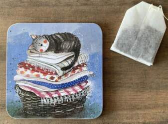 C17 mug coaster Cat on a