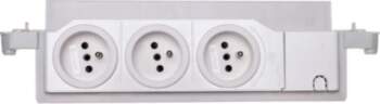 Cable grommet with triple power socket