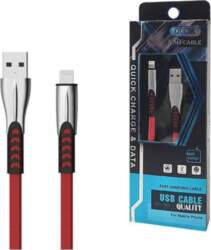 CABLE Iphone 2.4A RED FLAT