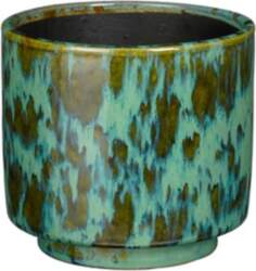 CERAMIC POT OTHELLO D14 H12CM TURQUOISE