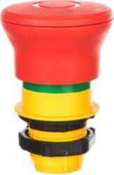 Driven safety button red 40mm  unlocking