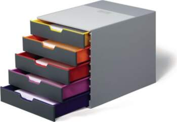 Durable VARICOLOR box with five drawers