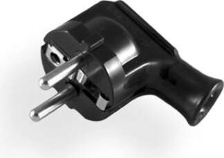 Elgotech Angle plug 16A 250V Black
