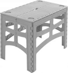 Folding outdoor table L with load
