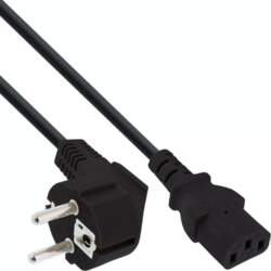 InLine power cable  CEE 7/7 angled