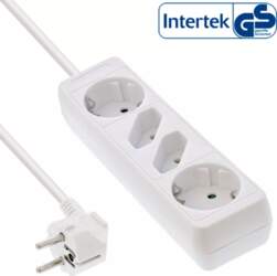 InLine Socket strip  4-way  2x CEE7/3