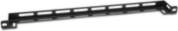 Inter-Tech 19" Kabelfuhrungsleiste   1/2U  22x482x50mm schw