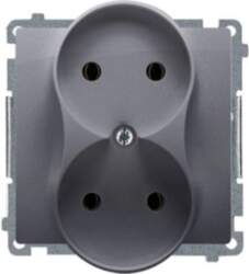 Kontakt-Simon Basic double plug socket without