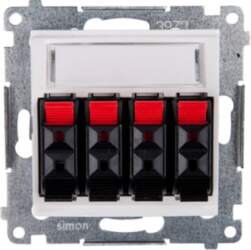 Kontakt-Simon Speaker socket SIMON54 quad white