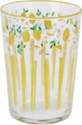 Large glass with a fruity pattern