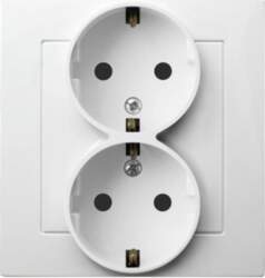 Ospel AS socket double schuko white