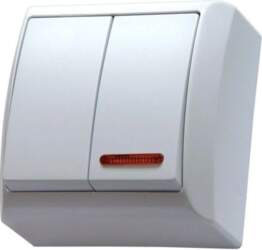 Ospel Bis double candlestick switch with