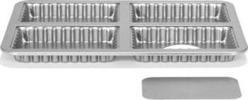 PATISSE SILVER-TOP Mould for 4 rectangular