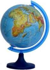 Physical globe  3D illuminated  25 cm