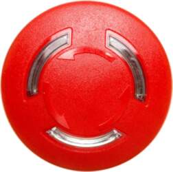 Powered mushroom button red reflector by