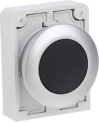 Push Button 30mm Flat Black Self