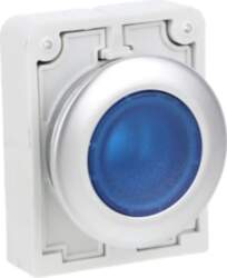 Push button 30mm flat green with