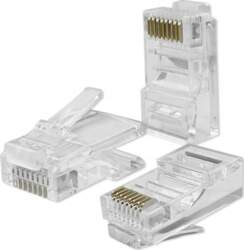 Qoltec RJ45 Pass-Through Plug  CAT5e  UTP