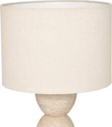 Table lamp with ERIN travertine base