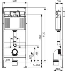 TECEbase WC module 3/6ltr. 2in1  with