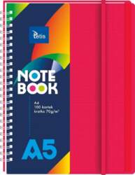 Teka Notebook A5/100K grid PP red