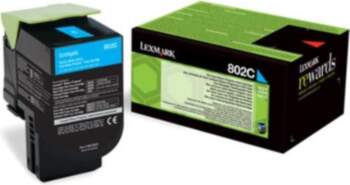 Toner Lexmark 802C cyan  return  1000